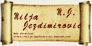 Milja Jezdimirović vizit kartica